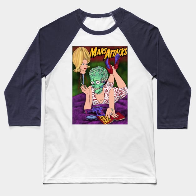 Marsattac Baseball T-Shirt by estanisaboal